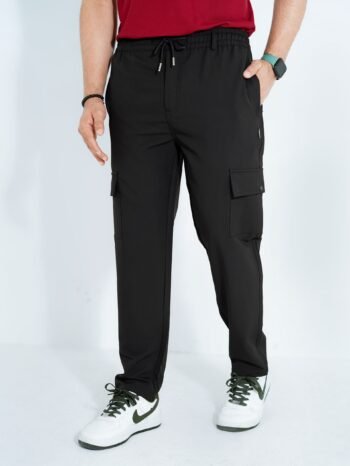 Men's Summer 5 Pocket Cargo Joggers (Black)