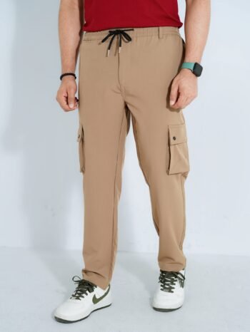 Men's Summer 6 Pocket Cargo Joggers (Beige)