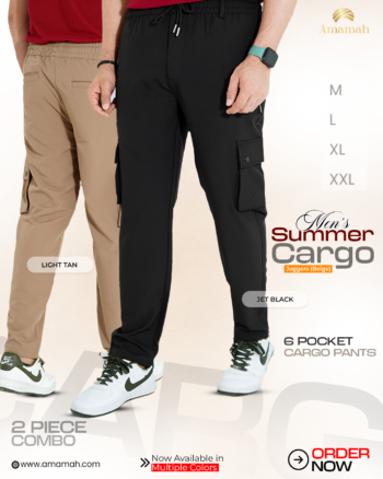 6 Pocket Cargo Combo (Black+Beige)