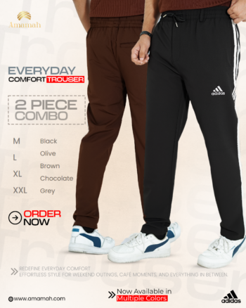 Adidas Trouser Combo (Black+Chocolate)
